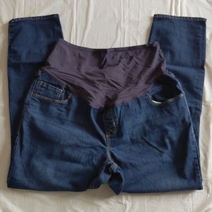 3/$30 Old Navy skinny full panel maternity denim blue jeans 18